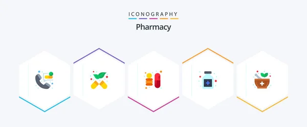 Pharmacy Flat Icon Pack Including Signaling Science Pharmacy Medical — Stockvector