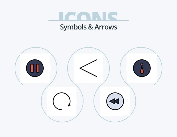 Symbols Arrows Line Filled Icon Pack Icon Design Hide Arrow — Stock vektor