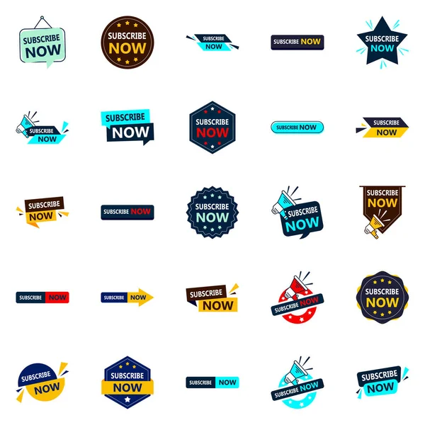 Get More Subscribers Attention Grabbing Vector Banners — Stock Vector
