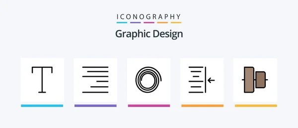 Design Line Filled Icon Pack Including Tracking Creative Icons Design — Stockvector
