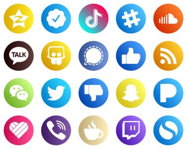 20 Simple Social Media Icons such as signal. slideshare and music icons. Premium and high quality