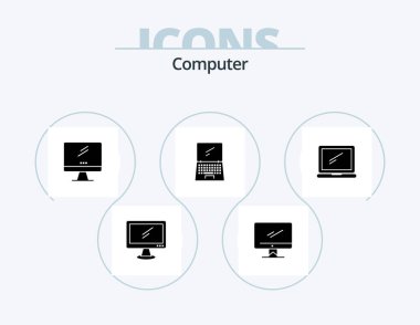 Computer Glyph Icon Pack 5 Icon Design. . . imac. laptop. device