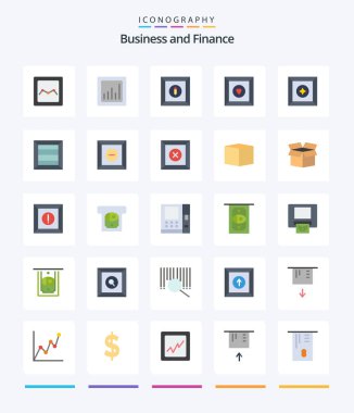 Creative Finance 25 Flat icon pack  Such As product. box. product. product. box