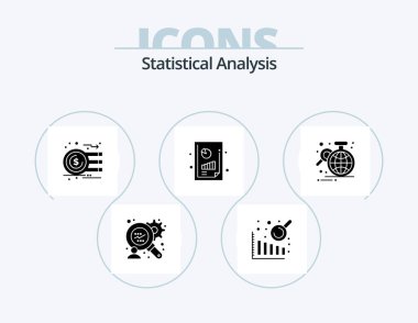 Statistical Analysis Glyph Icon Pack 5 Icon Design. statistic. data. money. business. graph analysis