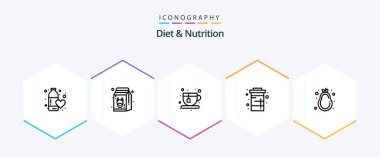 Diet And Nutrition 25 Line icon pack including water. drink. healthy. diet. coffee