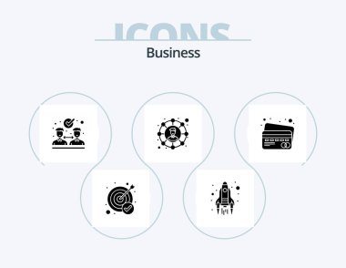 Business Glyph Icon Pack 5 Icon Design. payment. card. agreement. share. social
