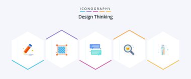 Design Thinking 25 Flat icon pack including . connector. message. cable. thinking