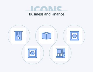 Finance Blue Icon Pack 5 Icon Design. . product.