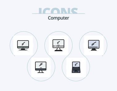 Computer Line Filled Icon Pack 5 Icon Design. . . imac. pc. device