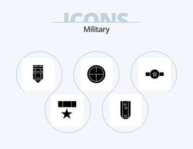 Military Glyph Icon Pack 5 Icon Design. military. army. rank. tag. rank