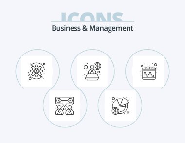 Business And Management Line Icon Pack 5 Icon Design. consultant. target. our. success. employee