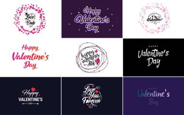 Be My Valentine lettering with a heart design. suitable for use in Valentine's Day cards and invitations