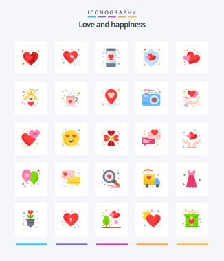 Creative Love 25 Flat icon pack  Such As love. shield. sewing. protection. mobile