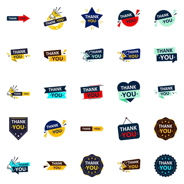 Thank You Eye Catching Vector Images Show Your Appreciation — стоковый вектор