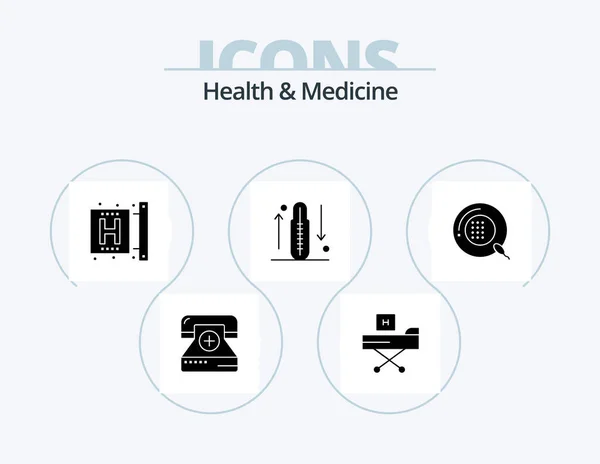 Health Medicine Glyph Icon Pack Icon Design Fitness Disease Form — Archivo Imágenes Vectoriales