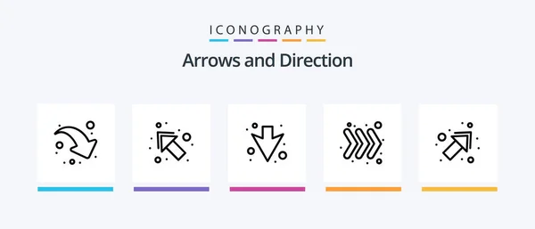 Arrow Line Icon Pack Including Reload Arrow Arrows Share Creative — Archivo Imágenes Vectoriales