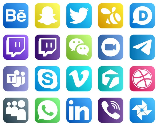 Social Media Icons All Your Needs Messenger Messenger Icons Creative — Image vectorielle