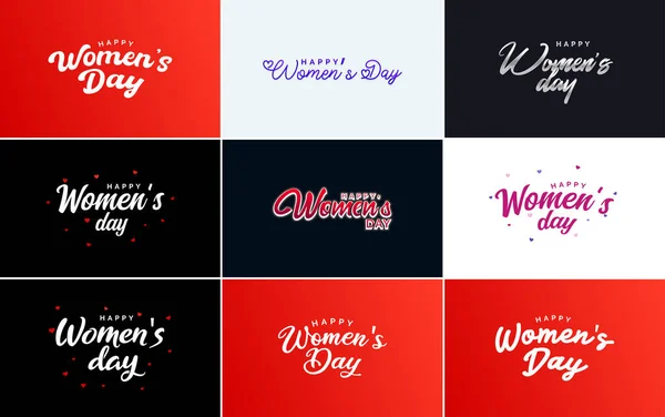 Set Cards International Women Day Logo — Stockový vektor