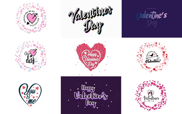 Love Word Art Design Heart Shaped Background Bokeh Effect — Archivo Imágenes Vectoriales