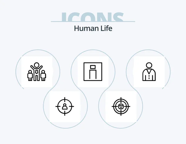 Human Line Icon Pack Icon Design Person Delete Hand Sperm — Stock Vector