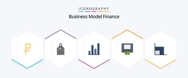 Finance Flat Icon Pack Including Ecommerce Chart Chart Money — Stockvektor