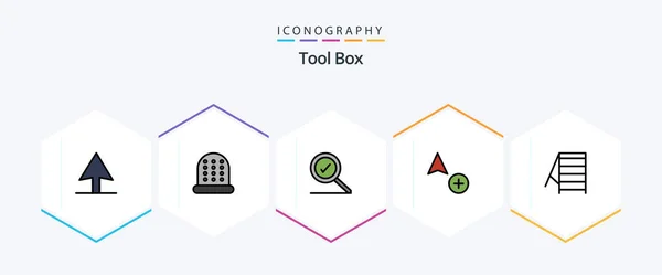 Tools Filledline Icon Pack Including Cursor — 图库矢量图片
