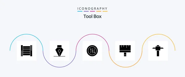 Tools Glyph Icon Pack Including Seo Pick Tools — стоковый вектор