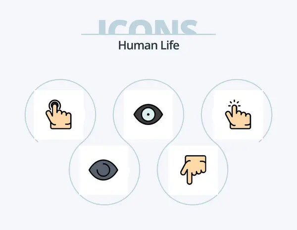 Human Line Filled Icon Pack Icon Design Thumbs Thumbs Dislike — Διανυσματικό Αρχείο