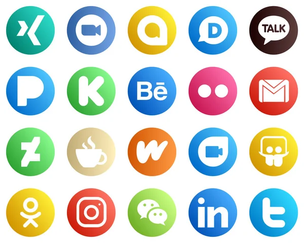 All One Social Media Icon Set Icons Deviantart Email Pandora — Stockvector
