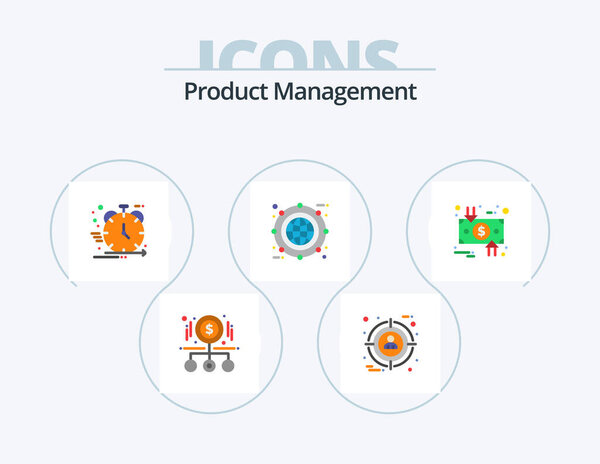 Product Management Flat Icon Pack 5 Icon Design. expand. archive. user. globe. development