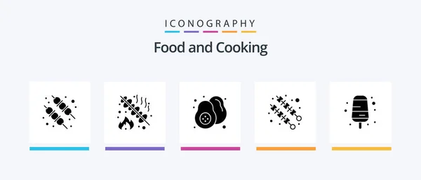 Food Glyph Icon Pack Including Food Fruit Cream Food Creative — Stockový vektor