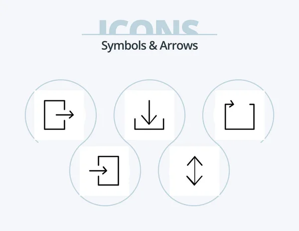 Symbols Arrows Glyph Icon Pack Icon Design Send Loop — Stock Vector