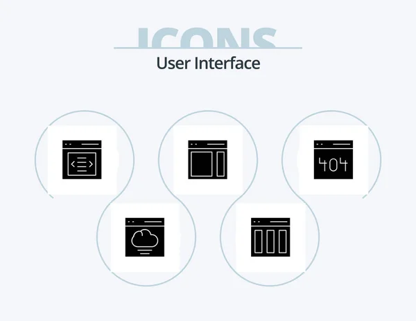 User Interface Glyph Icon Pack Icon Design Right Communication Interface — Stock Vector