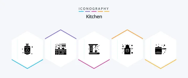 Kitchen Glyph Icon Pack Including Kitchen Rice Cooker Kitchen — Stockvektor