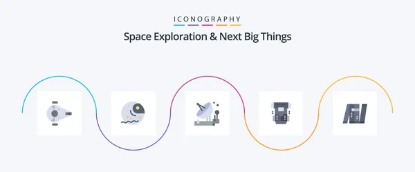 Space Exploration Next Big Things Flat Icon Pack Including Cryonics — Vector de stock