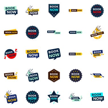 Get Your Customers Excited to Book with Our Pack of 25 Book Now Banners