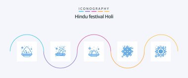 Holi Blue 5 Icon Pack Including rangoli. india. holi. rangoli. india