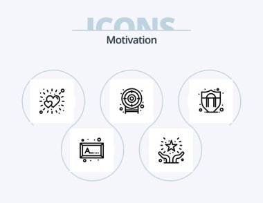 Motivation Line Icon Pack 5 Icon Design. . picture. rod. photo. love