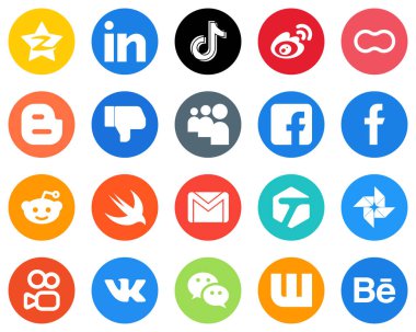 20 High-quality White Icons blogger. mothers. china. peanut and china Flat Circle Backgrounds