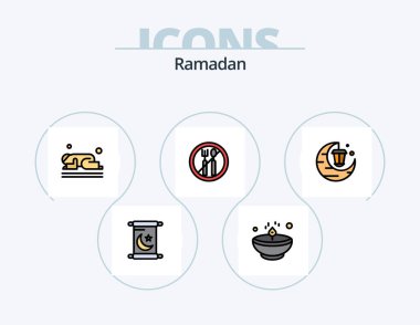 Ramadan Line Filled Icon Pack 5 Icon Design. kareem . architecture . ramadan. mosque