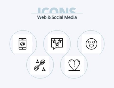 Web And Social Media Line Icon Pack 5 Icon Design. . video. id. media. user