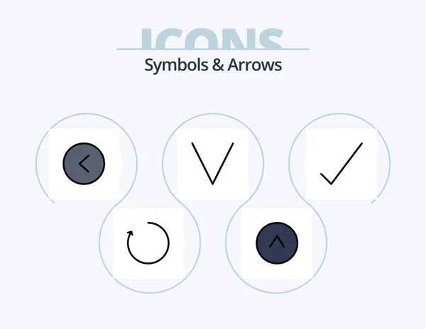 Symbols Arrows Line Filled Icon Pack Icon Design Clockwise — Διανυσματικό Αρχείο