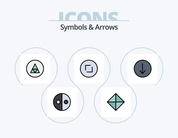 Symbols Arrows Line Filled Icon Pack Icon Design Symbolism Equality — Vettoriale Stock
