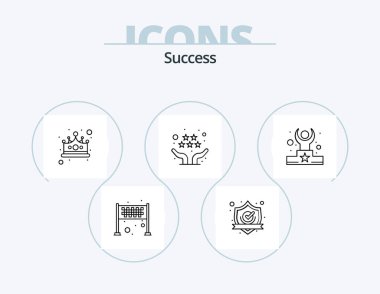 Sucess Line Icon Pack 5 Icon Design. gadget. device. goal. checked. settings