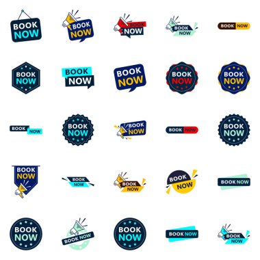 Promote Your Products or Services in Style with Our Pack of 25 Book Now Banners