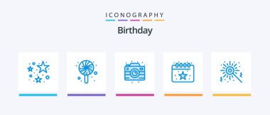 Birthday Blue 5 Icon Pack Including . bengal fire. party. bengal. date. Creative Icons Design