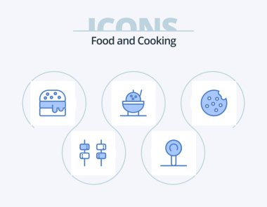 Food Blue Icon Pack 5 Icon Design. . rice.