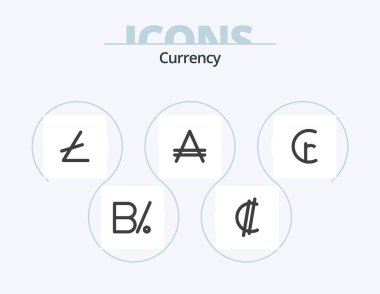 Currency Flat Icon Pack 5 Icon Design. currency. cruzeiro. lite coin. country. argentina