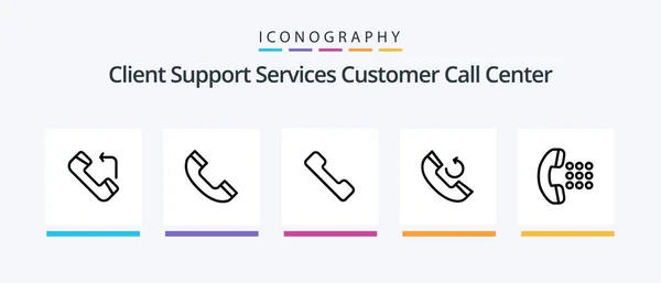 Call Line Icon Pack Including Phone Phone Call Incoming Creative — Stock Vector