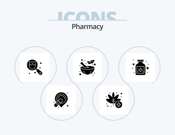 Pharmacy Glyph Icon Pack Icon Design Medical Antidote Checkup Pharmacy — Stock Vector